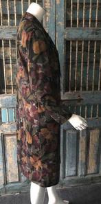 Vintage originele jaren 80 jurk bruin gebloemd maat 40, Maat 38/40 (M), Bruin, Verzenden, Vintage