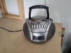 vintage design draagbare radio cd cassettedeck tom-tec, Ophalen of Verzenden, Overige merken, Met radio