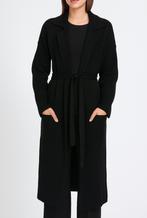 Zwart ribgebreid dames vest lang maat L, Ophalen of Verzenden, Zo goed als nieuw, Zwart