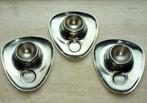 Eierdopjes set van 3 RVS, Vin. Bauhaus-design, jaren 60-70, Ophalen, Overige materialen, Overige typen, Zo goed als nieuw