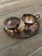 Bijna gratis Verzilverde Suikerpot en Melkkan Van Nelle, Antiek en Kunst, Antiek | Goud en Zilver, Ophalen of Verzenden, Zilver