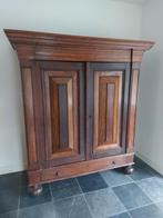 Antieke (demontabele) eiken 18e-eeuwse Gelderse kussenkast, Antiek en Kunst, Antiek | Meubels | Kasten, Ophalen