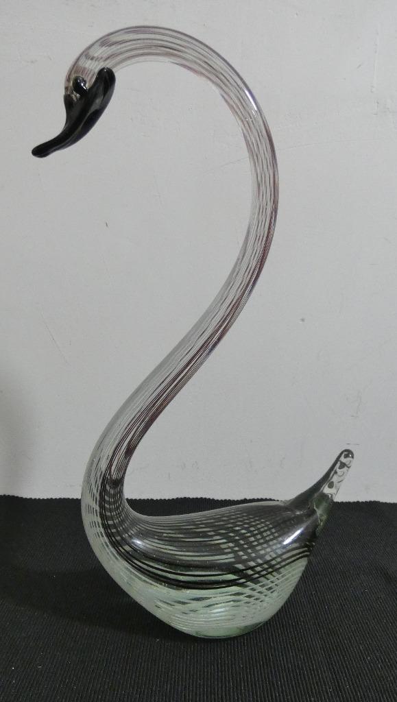 Moderne glazen zwaan [1144], Antiek en Kunst, Antiek | Glas en Kristal, Ophalen