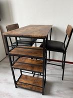 Bartafel met 2 krukken - compact en stijlvol, Ophalen, Gebruikt