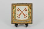 CLOISONNE TEGEL PORSELYNE FLES  , LEIDEN, Antiek en Kunst, Antiek | Wandborden en Tegels, Ophalen of Verzenden