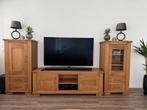 Massief blank  eiken  meubels., Huis en Inrichting, Kasten | Televisiemeubels, Ophalen, Minder dan 100 cm, 25 tot 50 cm, Glas