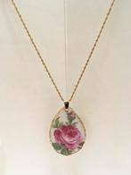 ketting handgemaakt hanger porselein, Met hanger, Nieuw, Ophalen of Verzenden, Steen of Mineraal