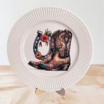 Decoratie bordje Cowboy Boots, Huis en Inrichting, Keuken | Servies, Ophalen of Verzenden, Nieuw, Overige stijlen, Bord(en)