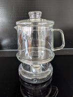 Glazen Theepot van Douwe Egberts met glazen theelichtje, Huis en Inrichting, Keuken | Servies, Ophalen, Glas of Glazen, Overige stijlen
