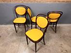 Thonet 215 bentwood geel nieuw gestoffeerd, Huis en Inrichting, Stoelen, Ophalen, Hout, G, Vier