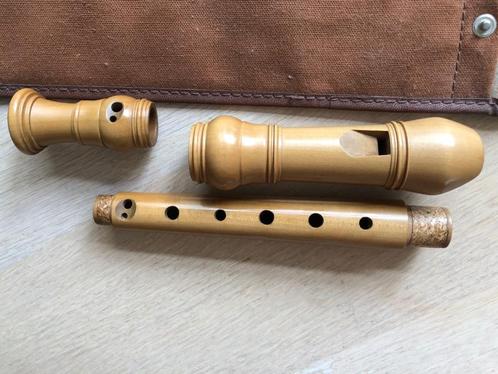 Fehr sopraan blokfluit barokboring, Muziek en Instrumenten, Blaasinstrumenten | Blokfluiten, Gebruikt, Sopraan of Sopranino, Met koffer, hoes of etui