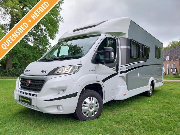 Mooie Sunlight T69L met maar 47000 gereden km's en trekhaak, Caravans en Kamperen, Campers, Bedrijf, tot en met 4, Half-integraal