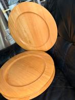 Houten borden, dienblad, Ophalen of Verzenden, Zo goed als nieuw, Rond, Hout