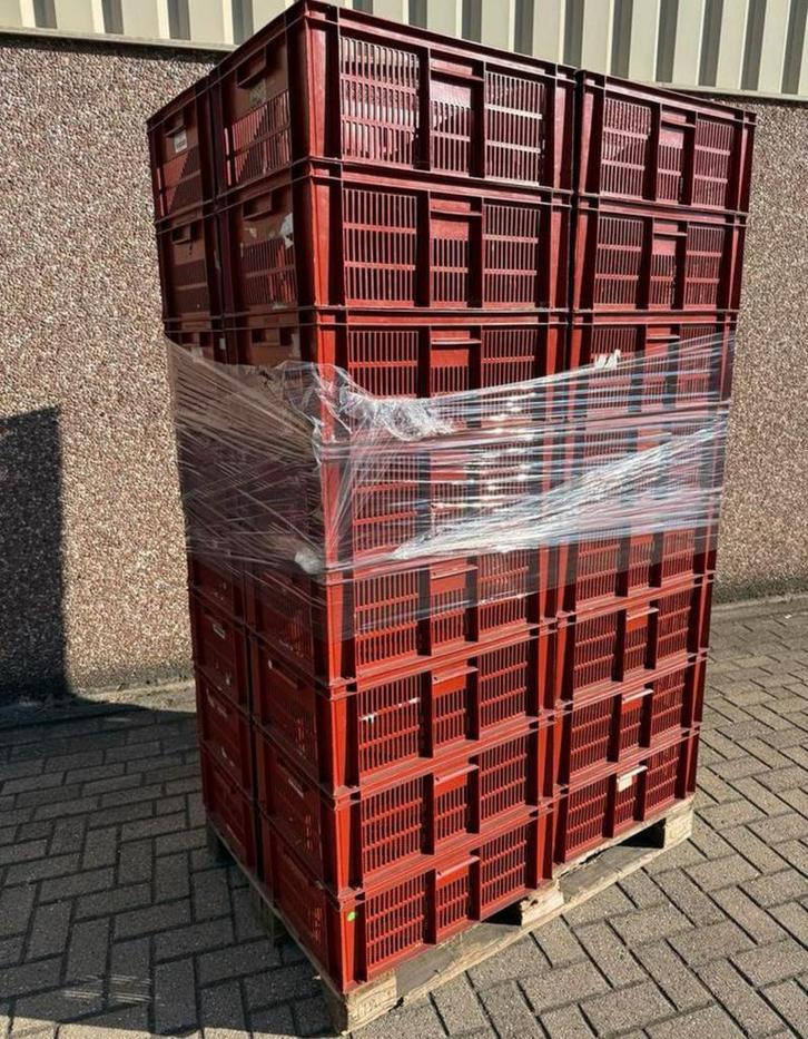 Kunststof stapelbakken kratten (ca. 250 stuks), Doe-het-zelf en Verbouw, Kratten en Dozen, Gebruikt, Krat, 50 tot 75 cm, Minder dan 35 cm