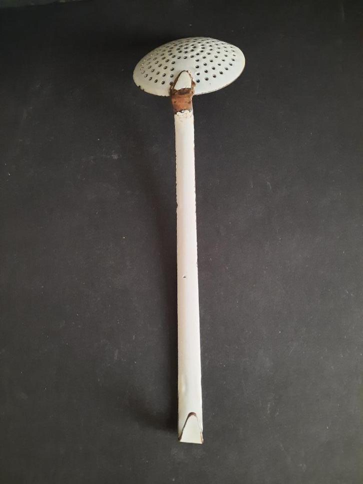 Schuimspaan wit emaille, Antiek en Kunst, Antiek | Emaille, Ophalen of Verzenden