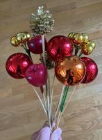 Kerstballen en kerstversiering op stok, 11 stuks, Diversen, Kerst, Gebruikt, Ophalen of Verzenden