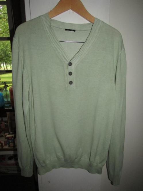 F1978 DEVRED mt XL trui dun pullover lichtgroen dyed effect, Kleding | Heren, Truien en Vesten, Zo goed als nieuw, Maat 56/58 (XL)