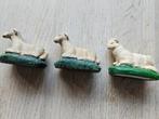 3 oude gipsen kerst schaapjes, Diversen, Kerst, Ophalen of Verzenden