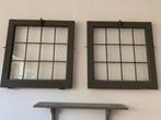 2 ramem met glas in lood, Doe-het-zelf en Verbouw, Glas en Ramen, Ophalen, Gevelraam of Ruit, Gebruikt, Minder dan 80 cm