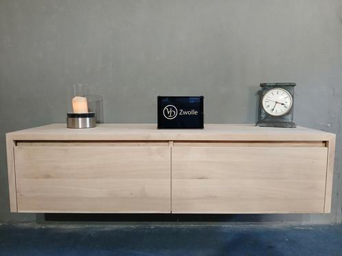 Zwevend massief eiken tv-meubel op maat gemaakt leverbaar, Huis en Inrichting, Kasten | Overige, Nieuw, Ophalen of Verzenden