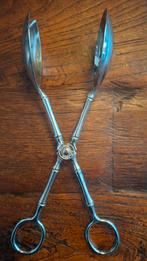 Vintage verzilverd Salade Tang slacouvert e.p. zinc italy, Ophalen of Verzenden