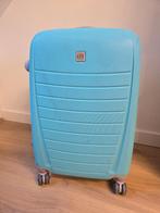 Turqoois rolfkoffer LIV blauw groen met wieltjes, Sieraden, Tassen en Uiterlijk, Gebruikt, Hard kunststof, 35 tot 45 cm, Wieltjes