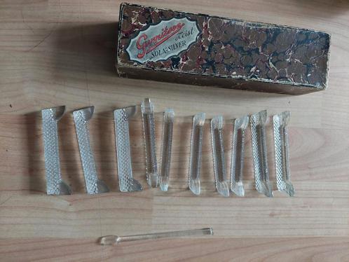 Gerritsen Feist Sola-Silver messenleggers, Antiek en Kunst, Antiek | Glas en Kristal, Ophalen of Verzenden