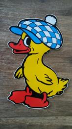 Eend eendje duck vintage logo sticker strip tekenfilm 3, Verzamelen, Stickers, Verzenden, Zo goed als nieuw