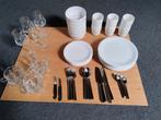 zgan servies set, Huis en Inrichting, Ophalen, Zo goed als nieuw, Rvs of Chroom