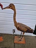 Grote stevig staande bruine reiger, goede staat, Sint Kerst., Ophalen of Verzenden, Zo goed als nieuw, Opgezet dier