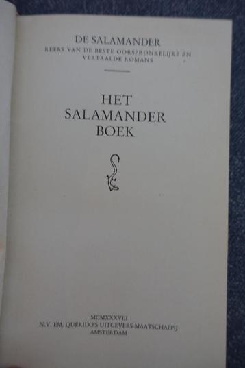 Het Salamanderboek (over der Salamander reeks) beschikbaar voor biedingen