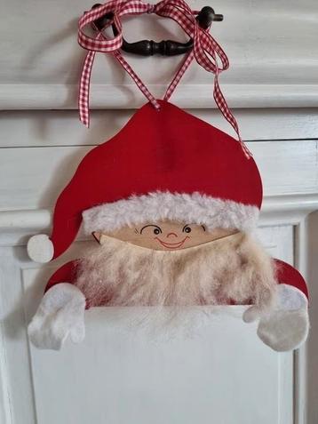 Vintage houten kerst figuur kerstman / santa beschikbaar voor biedingen