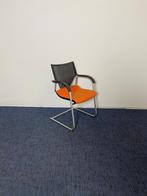 3 x Vergaderstoel Wilkhahn Modus, oranje stof, netbespannen, Huis en Inrichting, Stoelen, Ophalen, Gebruikt, Stof, Drie