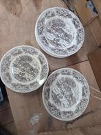 Vintage Borden Set Engels- bruin- flowers, Antiek en Kunst, Antiek | Servies los, Ophalen of Verzenden