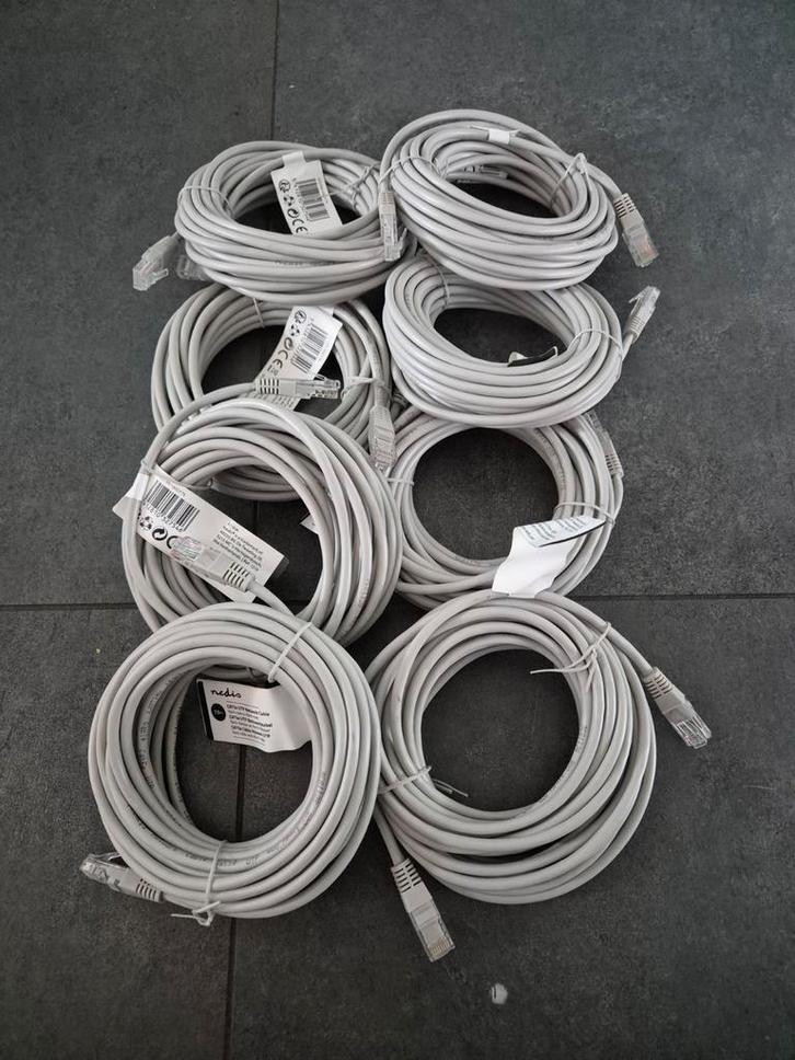 Nedis Internetkabel 7.5m (8 stuks), Computers en Software, Pc- en Netwerkkabels, Nieuw, Ophalen of Verzenden