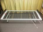 Verrijdbaar wit metalen bed 80 x 190 (200), Huis en Inrichting, Ophalen, Eenpersoons, Wit, 190 cm of minder