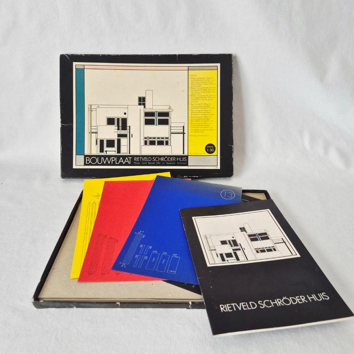 Rietveld Schröderhuis bouwplaat | 1983, Boeken, Kunst en Cultuur | Architectuur, Gelezen, Verzenden