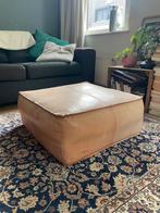Leren poef - 70x70 cm, Ophalen, Gebruikt, Vierkant, Leer