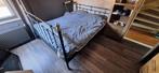 2 persoons bed met evt. matras, Ophalen, Gebruikt, Zwart, Tweepersoons