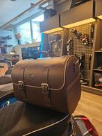 LEREN BRUINE VESPA BAGAGE TAS, Ophalen of Verzenden