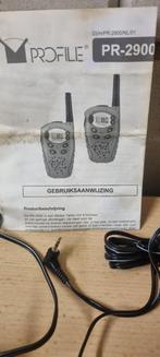 Set Profile PR-2900 Walkie Talkies, Minder dan 2 km, Gebruikt, Set Profile PR-2900 Walkie Talkies (niet getest), Set Profile PR-2900 Walkie Talkies (niet getest)