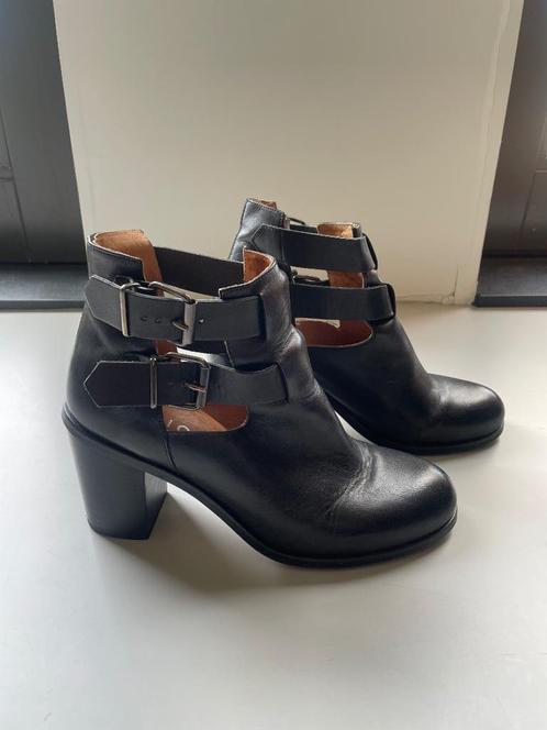 41 leer leren Enkellaarzen zwart Office London zGAN, Kleding | Dames, Schoenen, Zo goed als nieuw, Lage of Enkellaarzen, Zwart