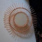 Spiegel, houten omhulsel., Minder dan 50 cm, Verzenden, Rond, Zo goed als nieuw