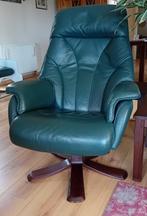 Leren fauteuil (binnen 15 km bij je thuis nabezorgd!), Huis en Inrichting, Fauteuils, Ophalen, Gebruikt, Minder dan 75 cm, Leer