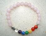 Boeddha-chakra armband van rozenkwarts - maat naar wens, Info.adorabeads@gmail.com, Want 18 Hoogvliet, Adorabeads, Met edelsteen