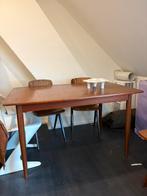 Vintage retro uitkapbare eettafel, Huis en Inrichting, Tafels | Eettafels, Ophalen, Gebruikt, 50 tot 100 cm, Vijf personen of meer