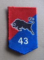 embleem DT2000  -  43 Gemechaniseerde Brigade, Verzamelen, Ophalen of Verzenden, Landmacht, Nederland, Embleem of Badge