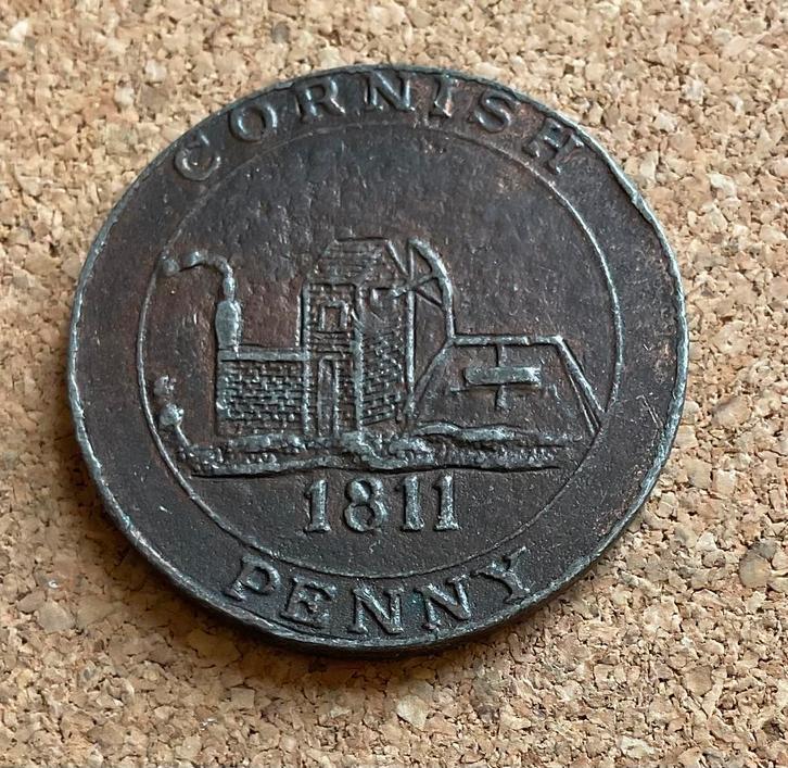 Penning - United Kingdom - CORNISH 1811 PENNY, Postzegels en Munten, Penningen en Medailles, Overige materialen, Buitenland, Ophalen of Verzenden