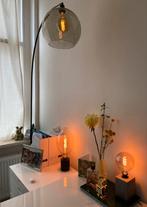 Vloerlamp marmeren voet met glazen bol, Huis en Inrichting, Lampen | Vloerlampen, 100 tot 150 cm, Zo goed als nieuw, Ophalen, Glas