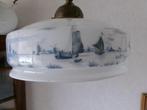 pracht melkglazen lamp Hollands Delft,s blauw compleet, Ophalen of Verzenden